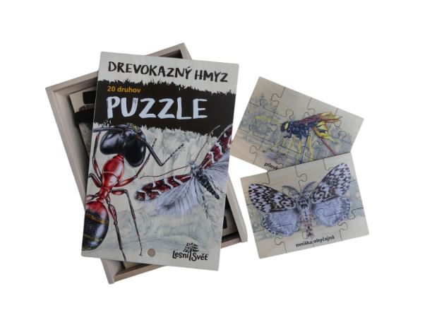 Sada puzzle - Dřevokazný hmyz