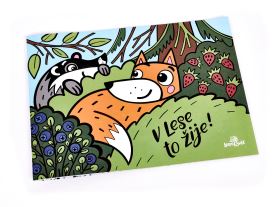 Papírová omalovánka - V lese to žije!