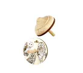 Dřevěná káča - Sovy