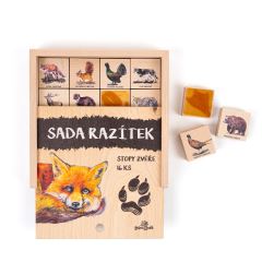 Razítka 16 kusů - Stopy zvěře