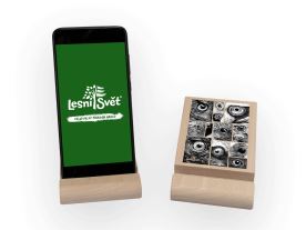 Stojánek na mobil a tablet L - Oči černobílé