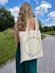 Taška plátěnka - Luční květiny kruh (2)