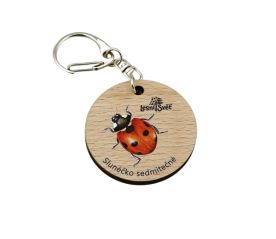 Přívěsek na klíče kulatý - Beruška