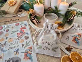 Adventní kalendář - sada pytlíčků (24 ks) + Nažehlovačka L 047 (2)