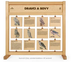 Tabuľky poznania stolné - Dravce a sovy SK