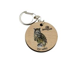 Přívěsek na klíče kulatý - Výr