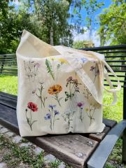 Taška plátěnka - Luční květiny (1)