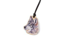 Dřevěná medaile zvíře - vlk