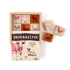Dětská razítka 9 kusů - Zvířátka ze statku