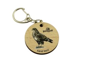 Přívěsek na klíče kulatý - Káně