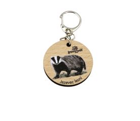Přívěsek na klíče kulatý - Jezevec