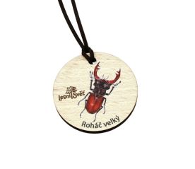 Dřevěná medaile masiv - Roháč