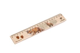Dřevěné pravítko 20 cm - Liška obecná