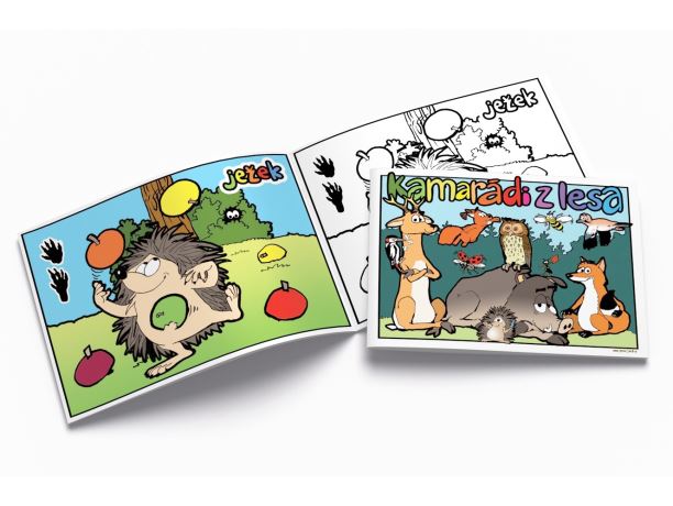 Papírová omalovánka - Kamarádi z lesa