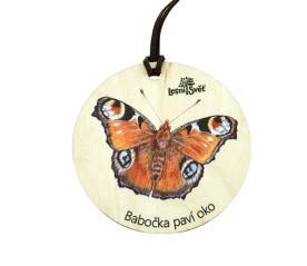 Dřevěná medaile klasik - Babočka