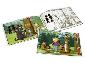 Papírová omalovánka - Člověče, nezlob v lese