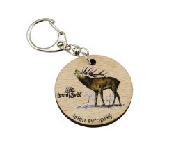 Přívěsek na klíče kulatý - Jelen