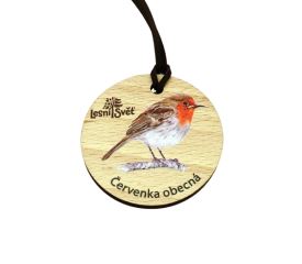 Dřevěná medaile masiv - Červenka