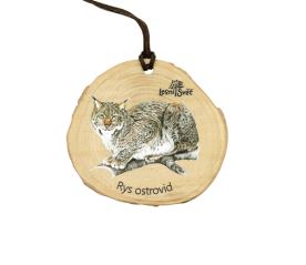 Dřevěná medaile letokruh - Rys