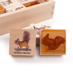 Razítka 9 kusů - Lesní zvířátka (3)