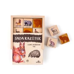 Dětská razítka 9 kusů - Lesní zvířátka